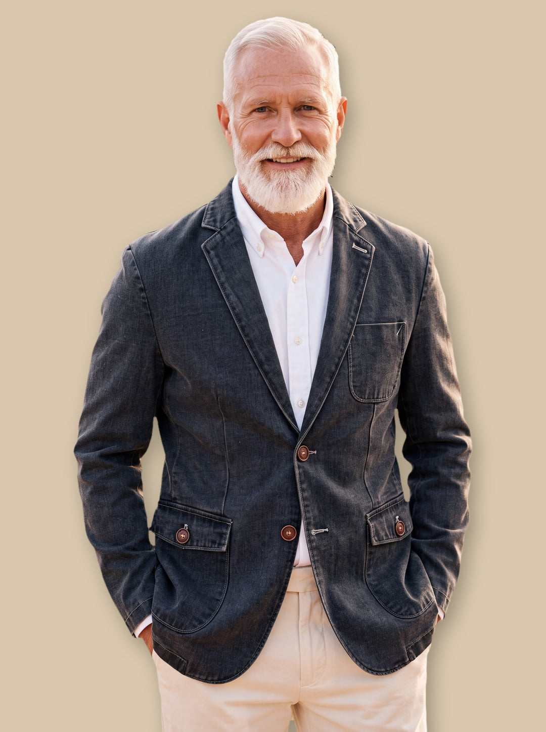 Milton blazer suit in Grey, studio - Gentlemens Manor