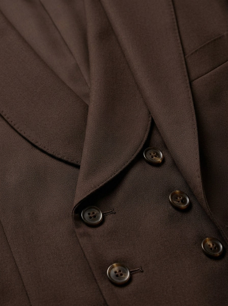 Montague three piece suit, fabric close up, Gentlemens Manor