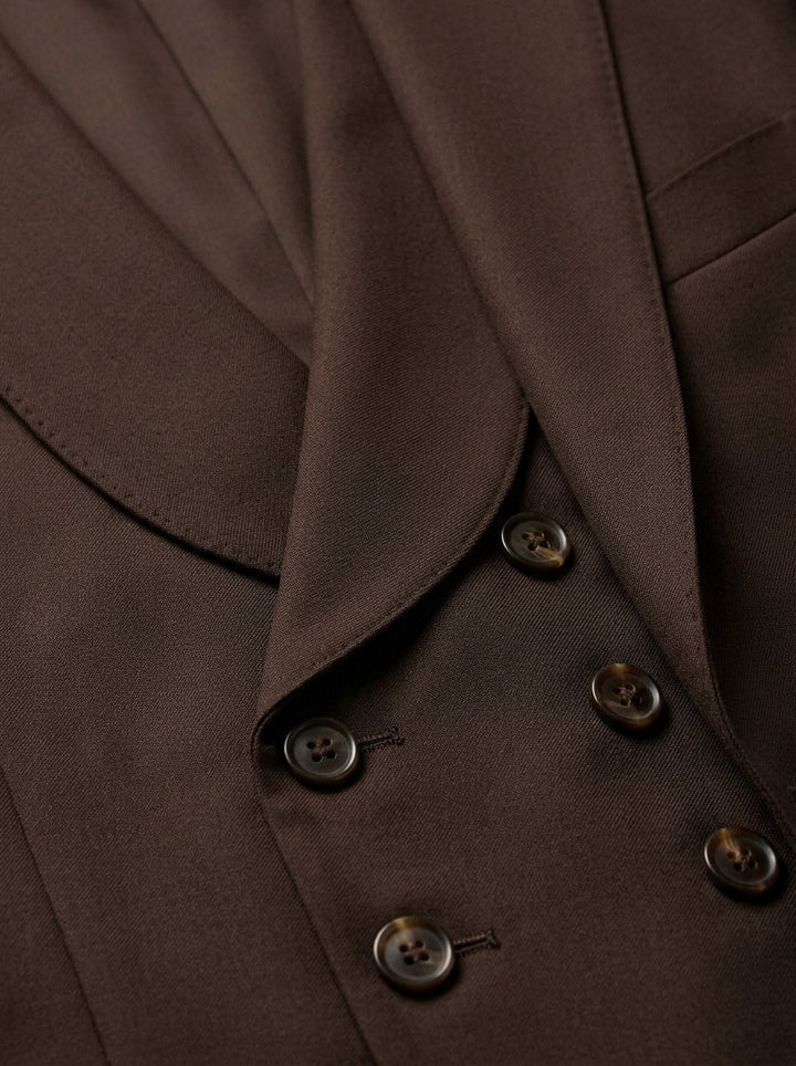 Montague three piece suit, fabric close up, Gentlemens Manor