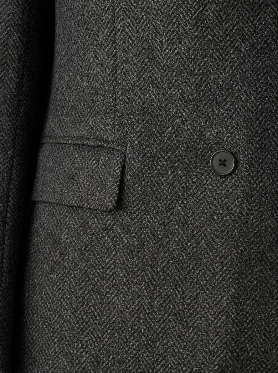 Montrose peak lapel tweed blazer, fabric close up, Gentlemens Manor