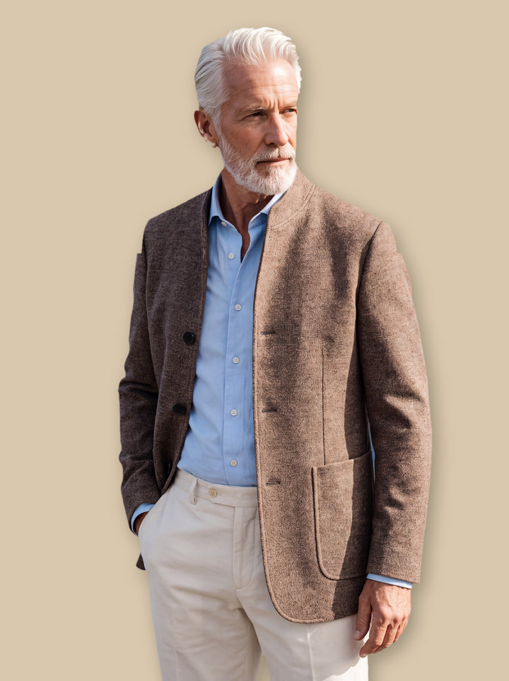 Morgan blazer suit in Brown, studio - Gentlemens Manor
