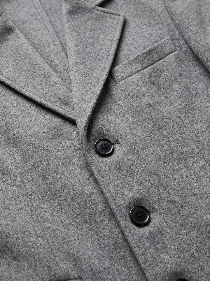 Morrison single breasted overcoat, fabric close up, Gentlemens Manor