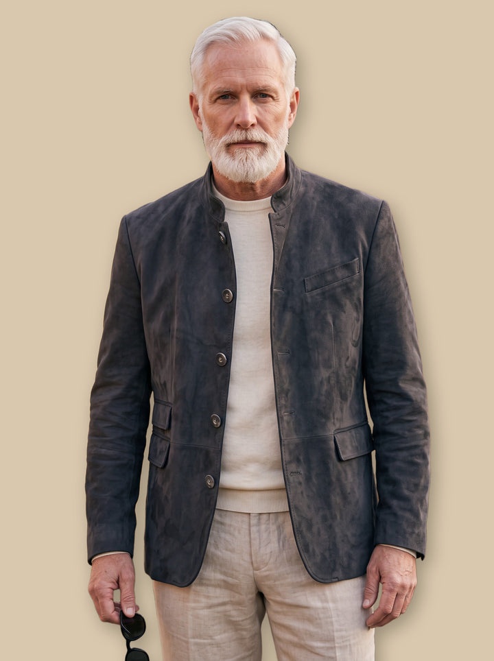 Morton jacket in Charcoal, studio - Gentlemens Manor