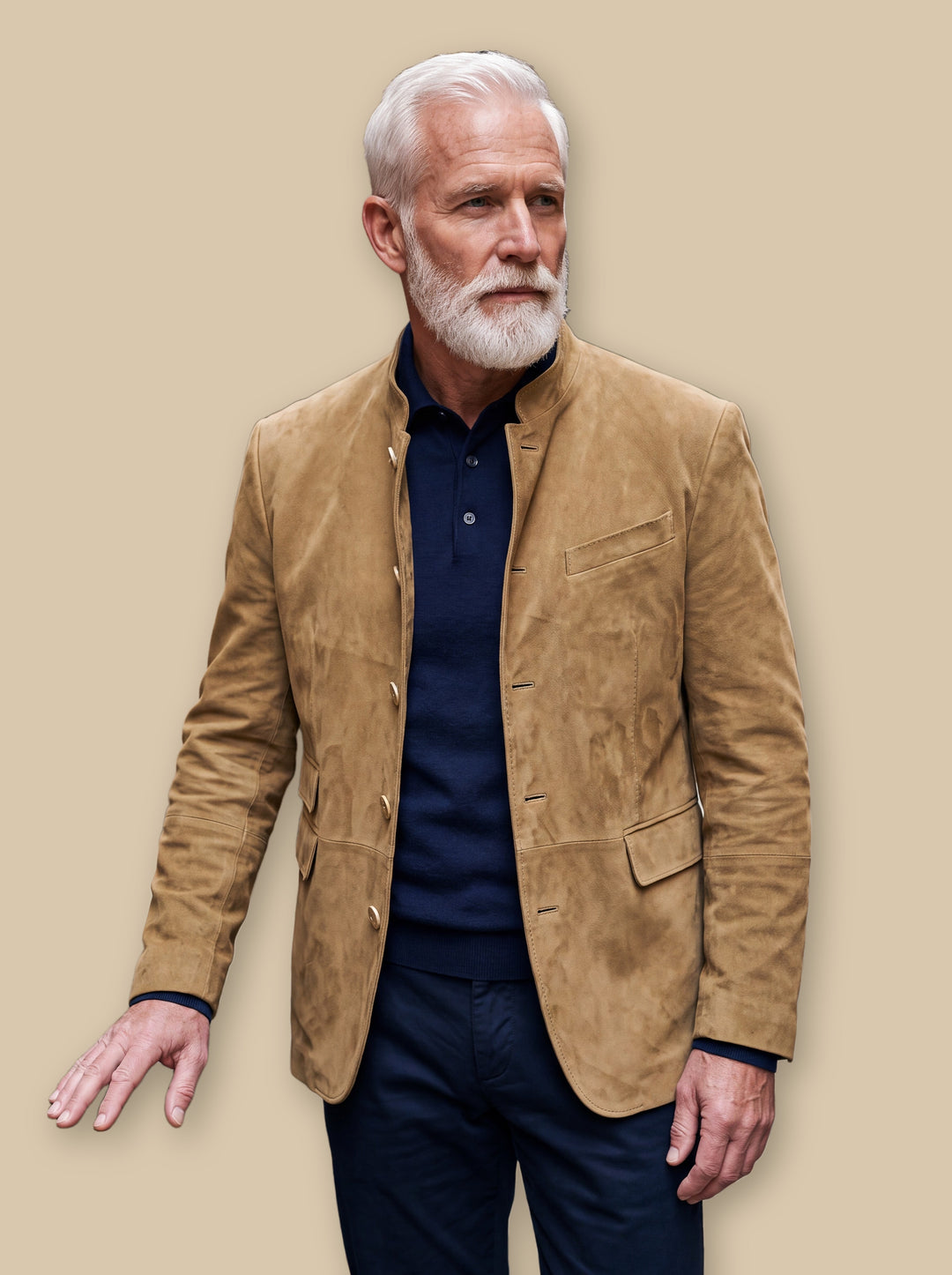 Morton jacket in Sand, studio - Gentlemens Manor