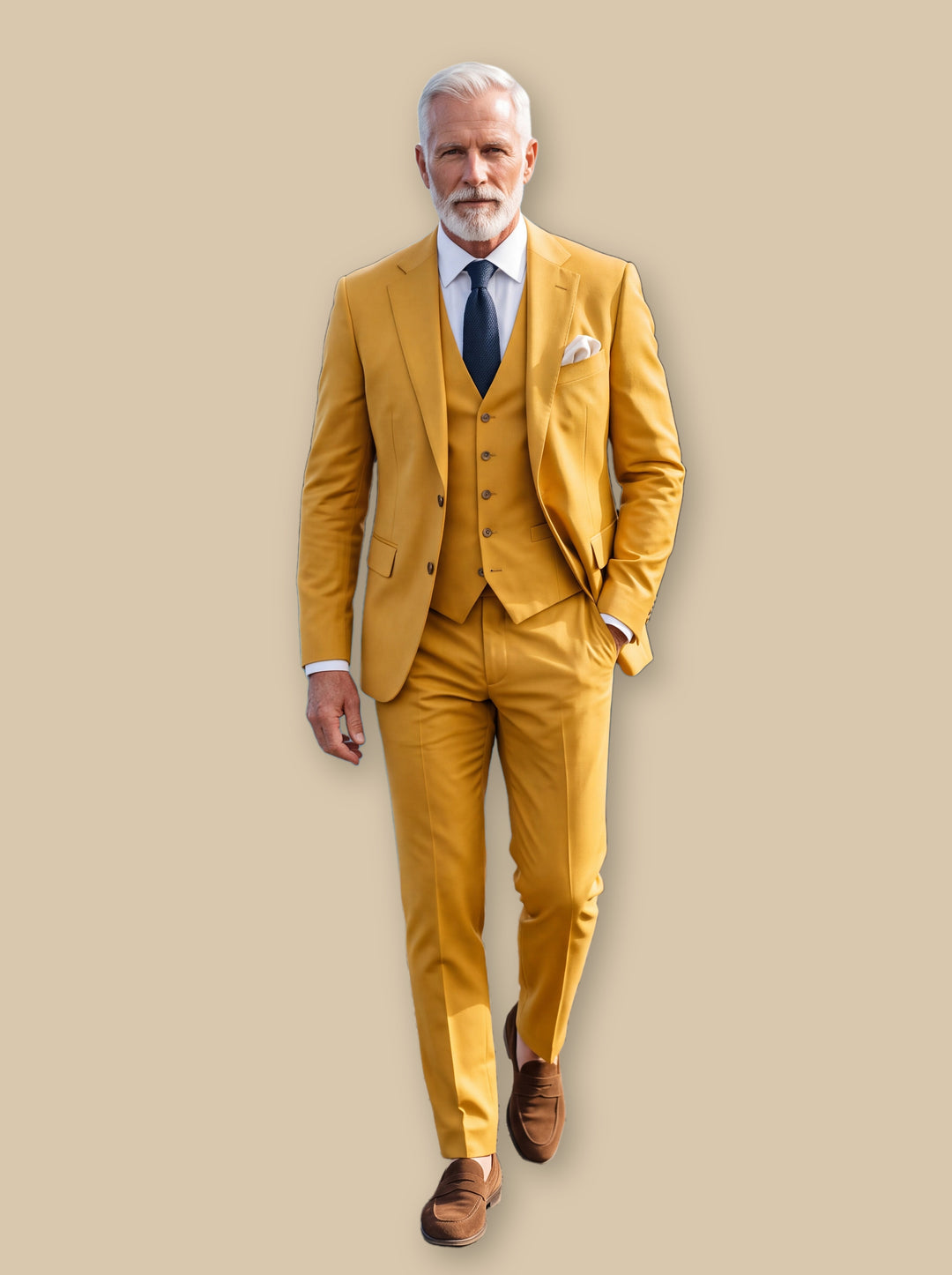 Morton two piece set in Mustard, studio - Gentlemens Manor