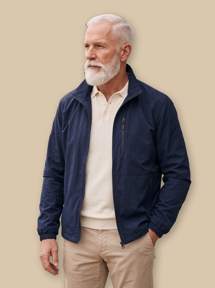 Moses jacket in Blue, studio - Gentlemens Manor