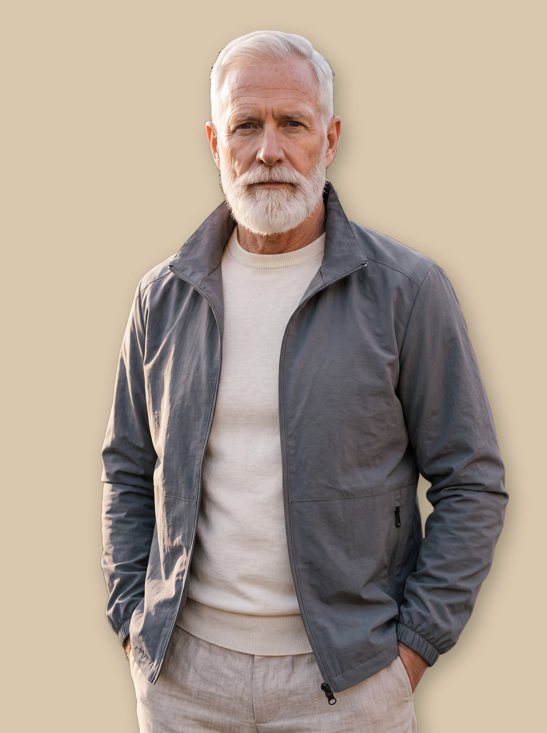 Moses jacket in Grey, studio - Gentlemens Manor