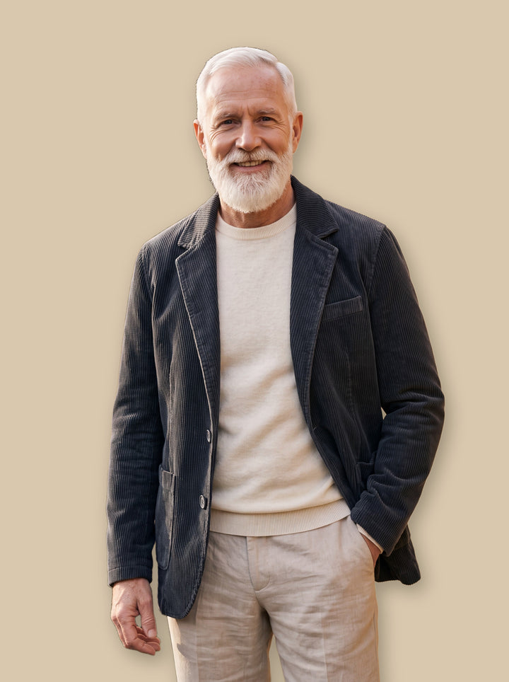 Murray jacket in Grey, studio - Gentlemens Manor