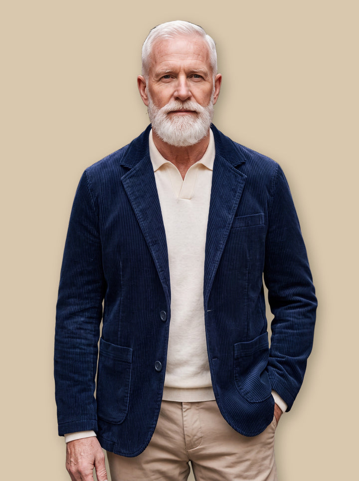 Murray jacket in Navy, studio - Gentlemens Manor