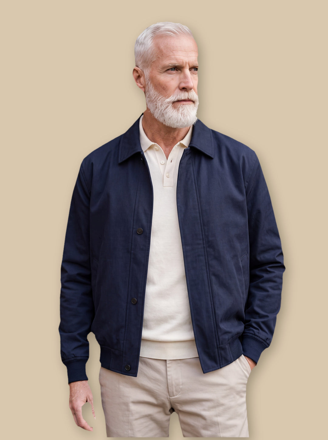 Myron jacket in Navy, studio - Gentlemens Manor
