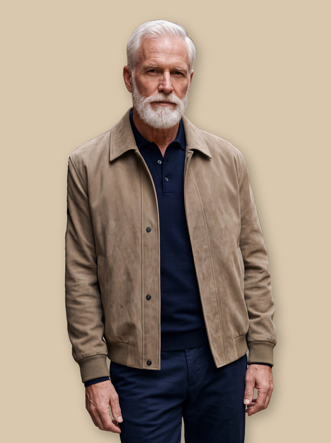 Myron jacket in Sand, studio - Gentlemens Manor