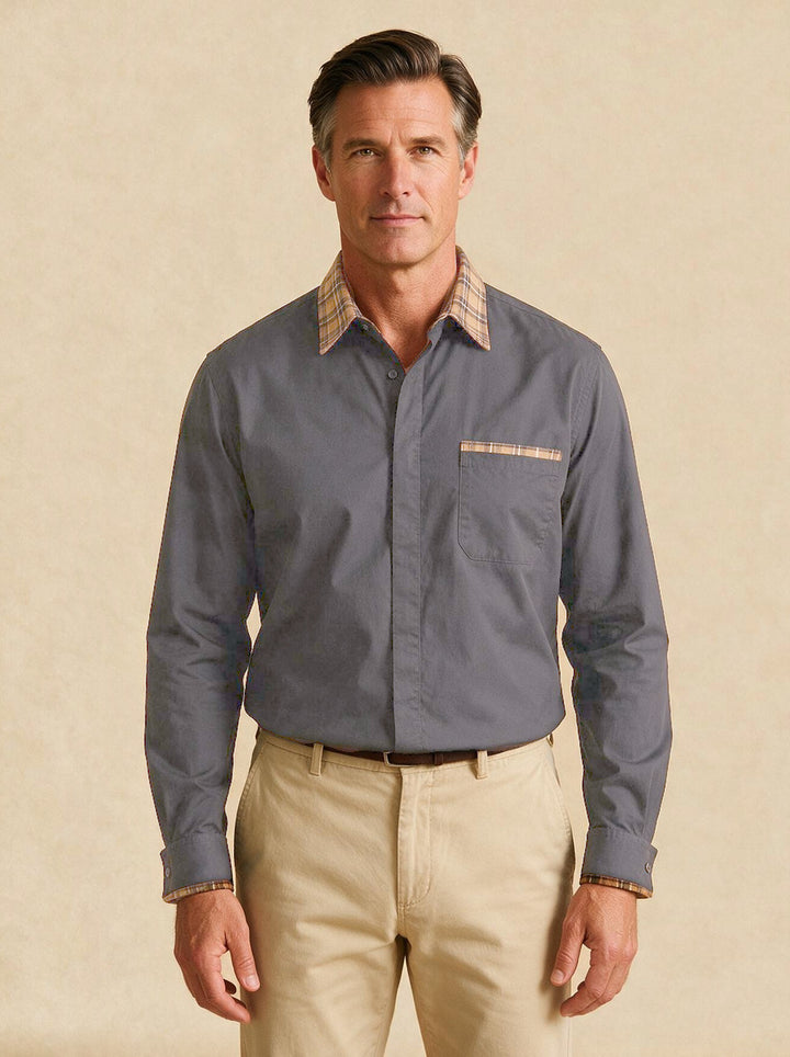 Nash casual shirt in Grey, studio, Gentlemens Manor