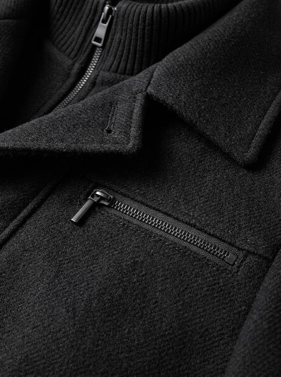 Nathan winter coat, fabric close up, Gentlemens Manor