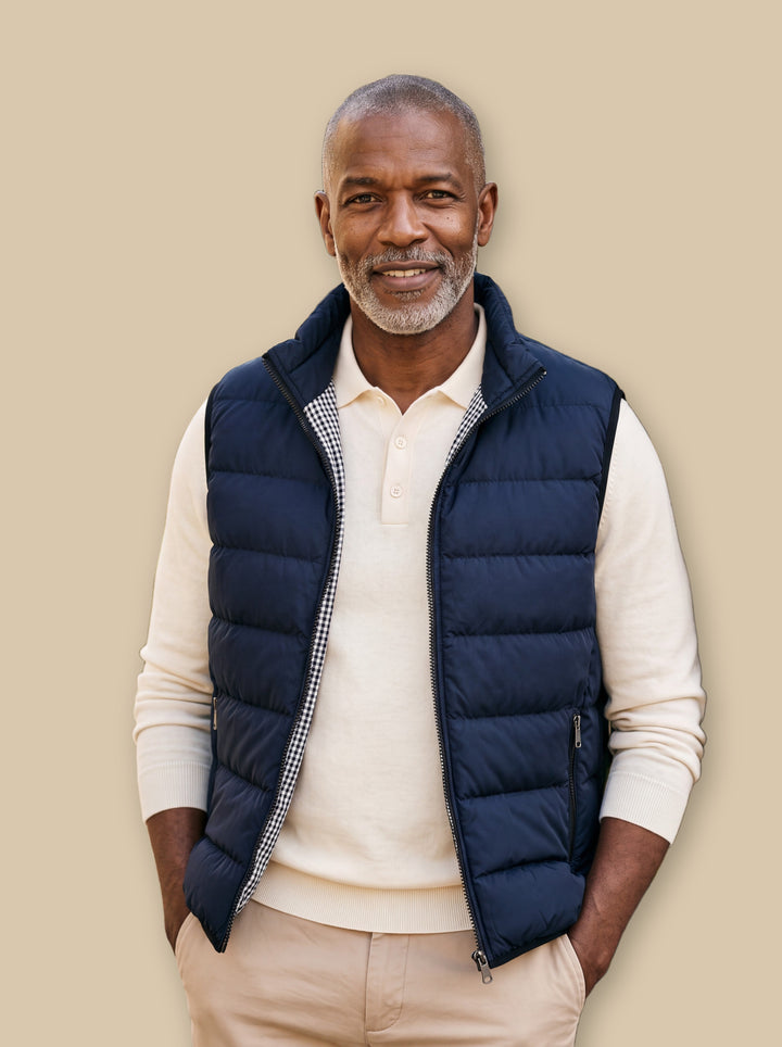 Nathaniel vest in Navy, studio - Gentlemens Manor