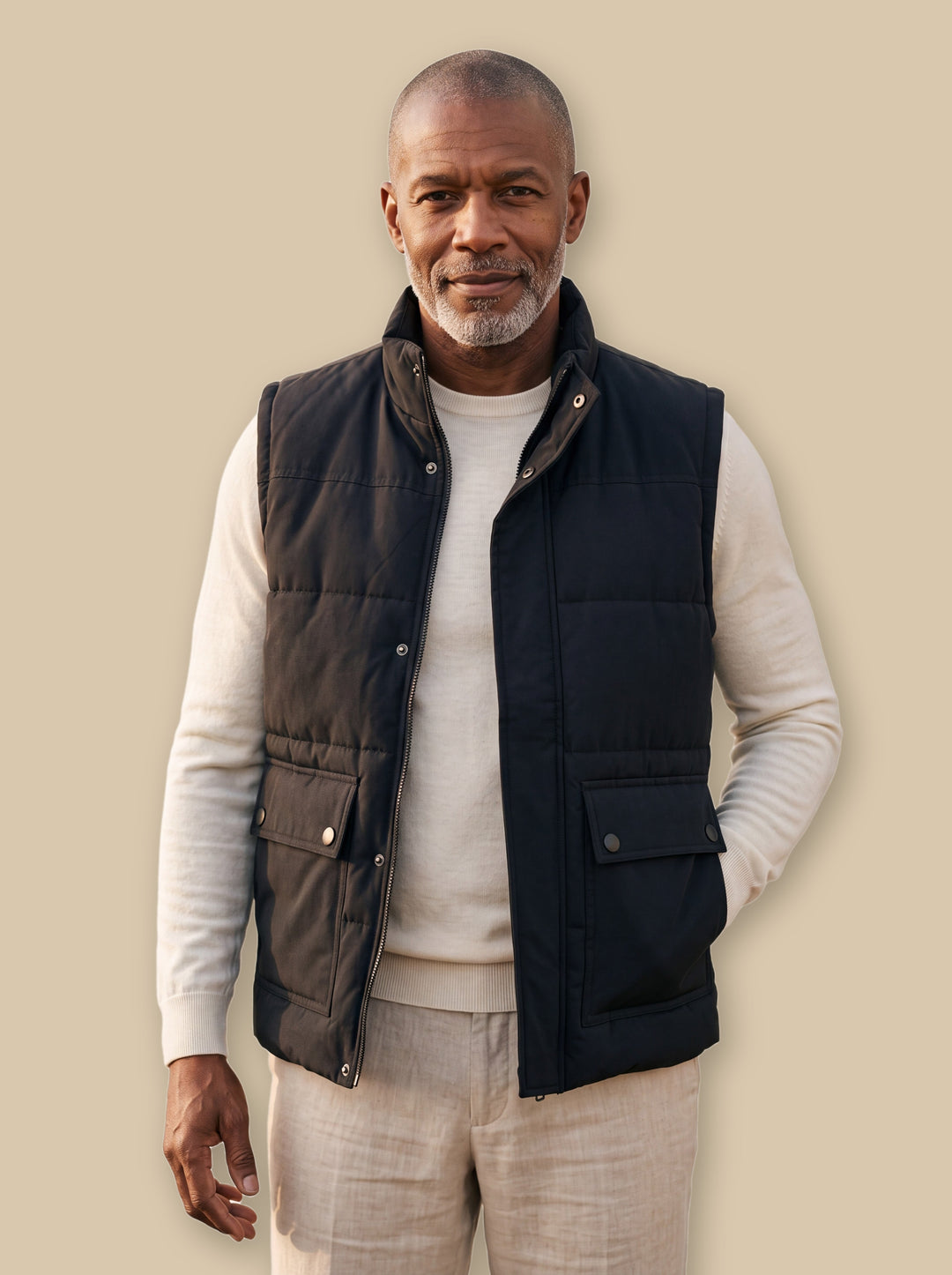 Ned vest in Black, studio - Gentlemens Manor