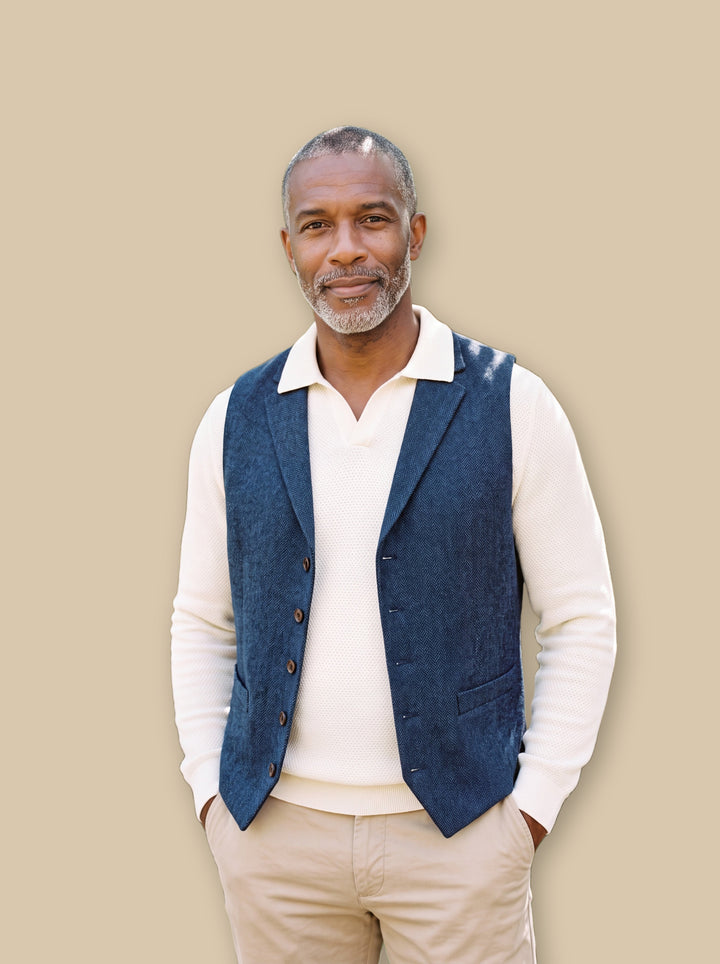 Nelson jacket in Navy, studio - Gentlemens Manor
