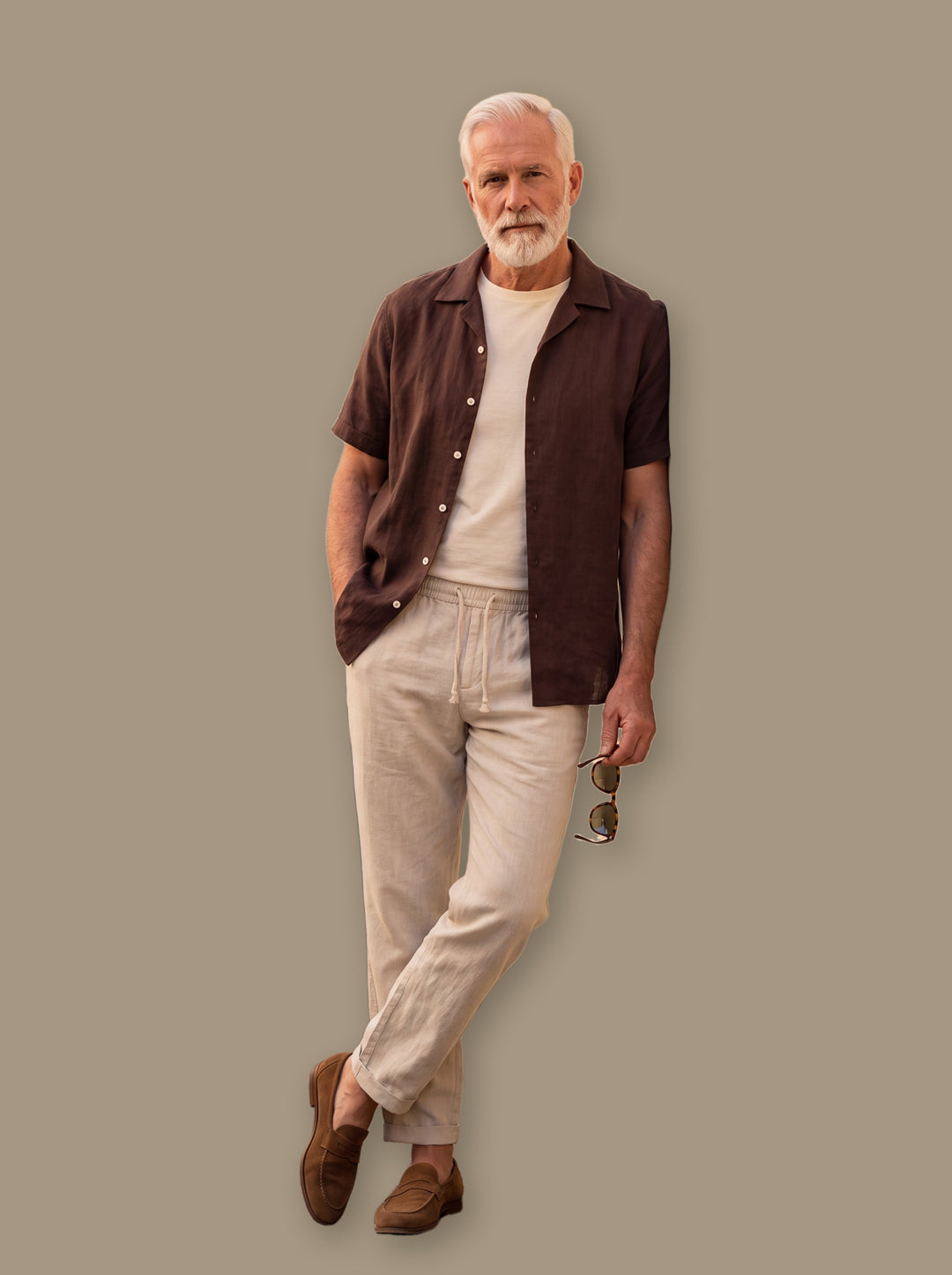 Nelson two piece set in Brown, studio - Gentlemens Manor