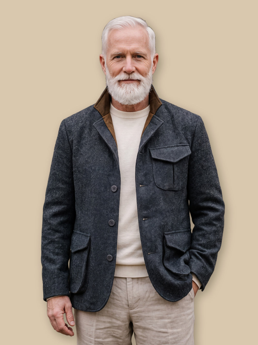 Newton jacket in Charcoal, studio - Gentlemens Manor