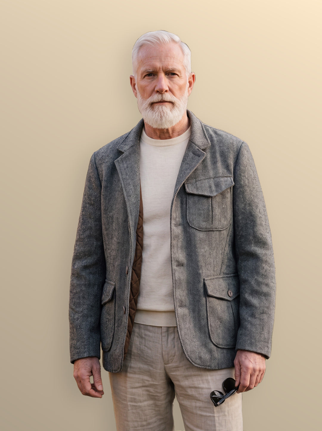 Newton jacket in Light Grey, studio - Gentlemens Manor