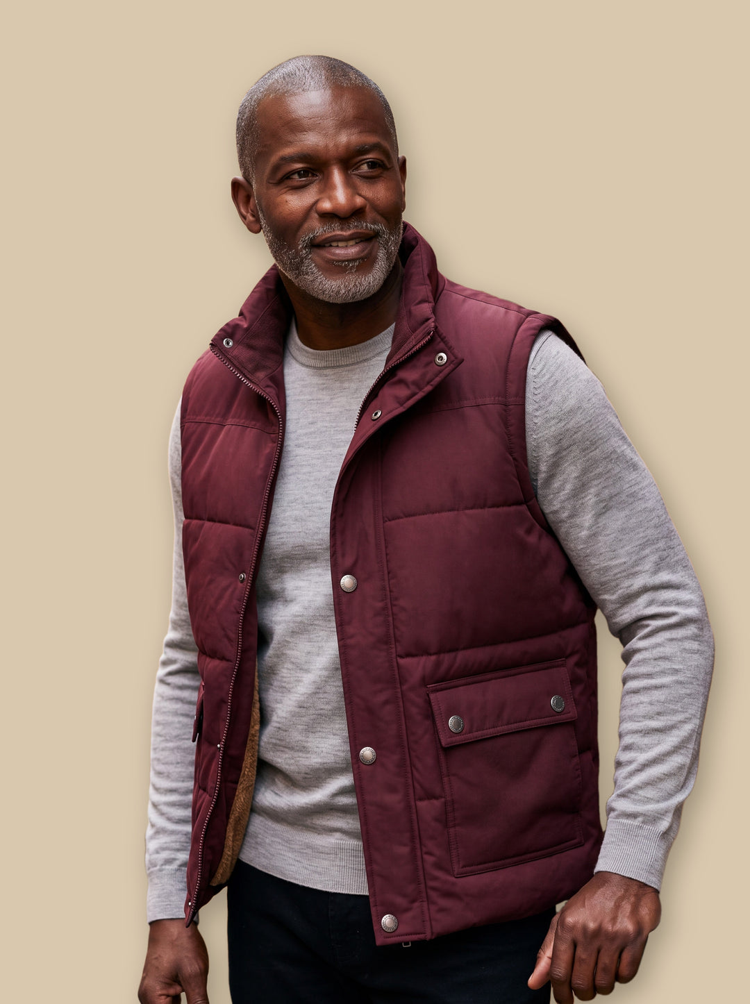 Nigel vest in Red, studio - Gentlemens Manor