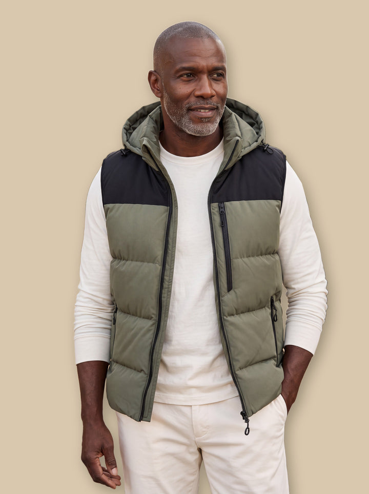 Noah vest in Olive, studio - Gentlemens Manor