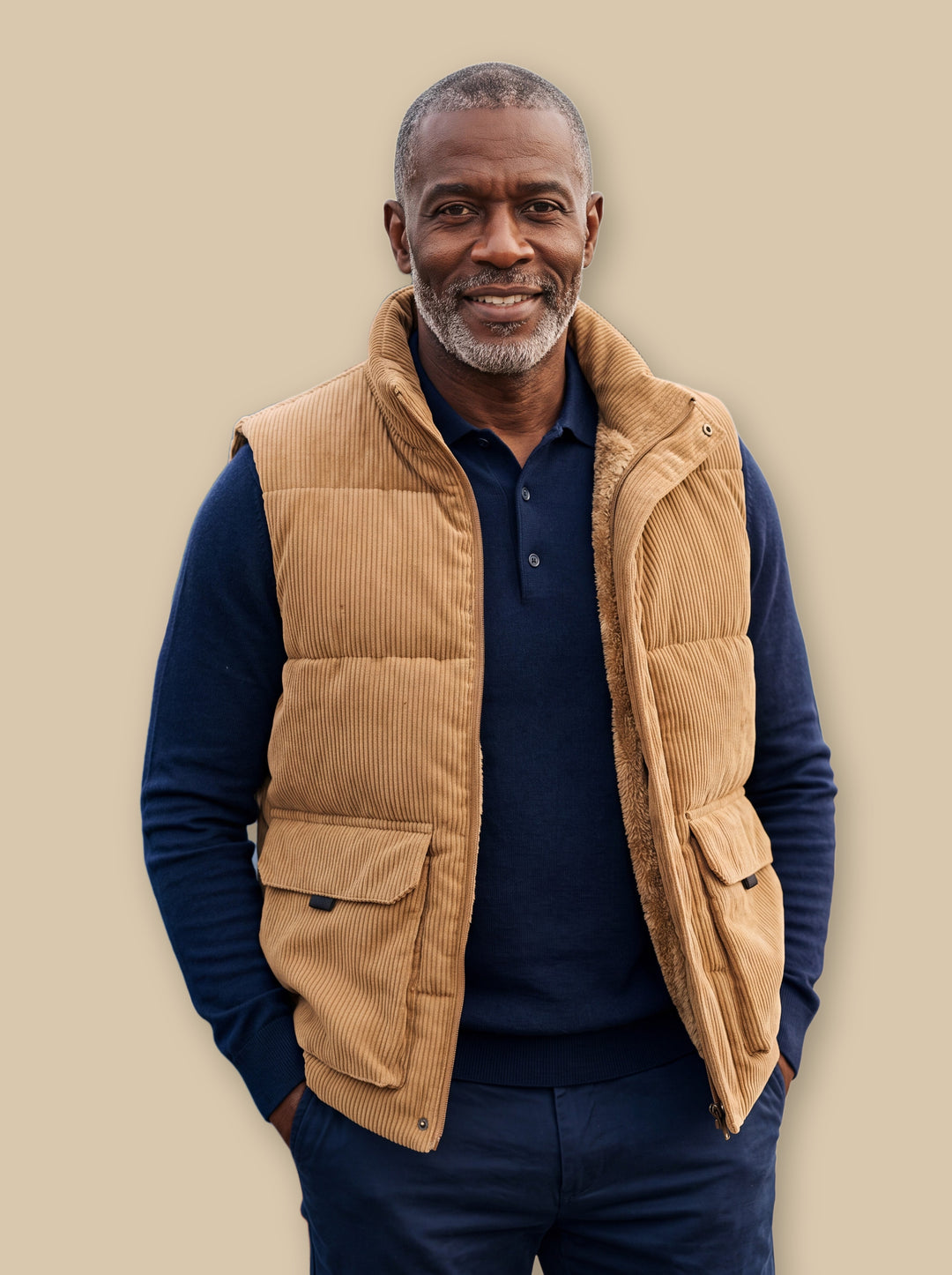 Noble vest in Sand, studio - Gentlemens Manor