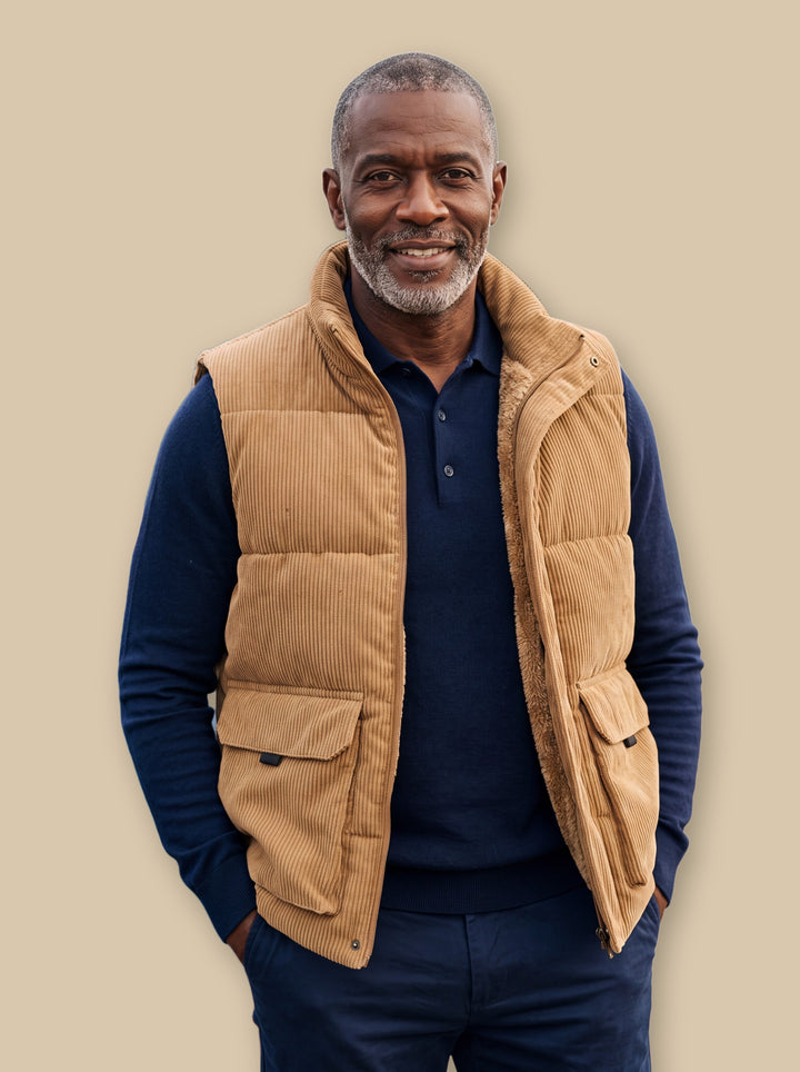 Noble vest in Sand, studio - Gentlemens Manor