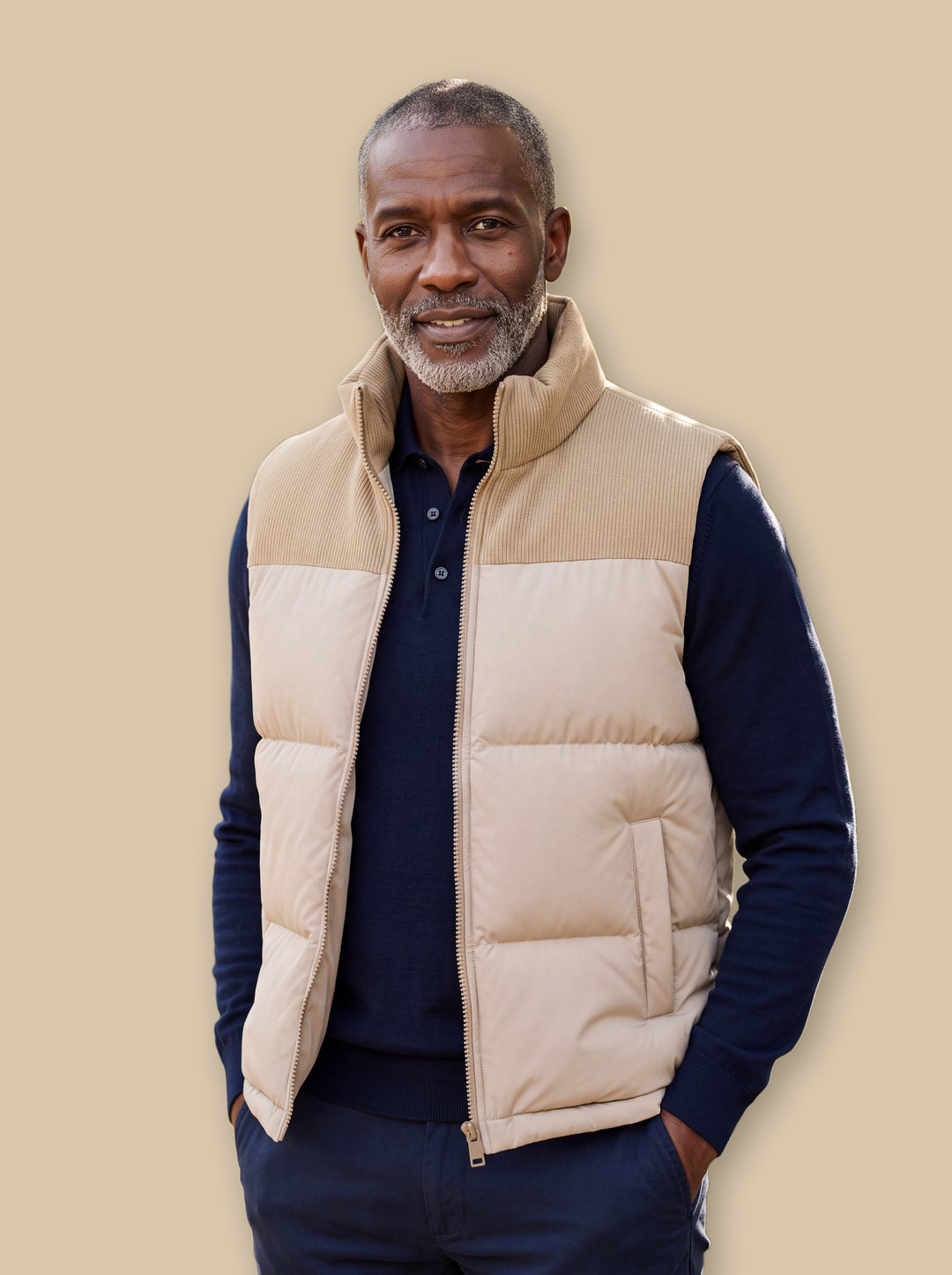 Norbert vest in Cream, studio - Gentlemens Manor