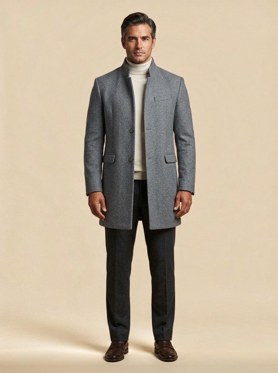 Northam coat in Grey, studio, Gentlemens Manor