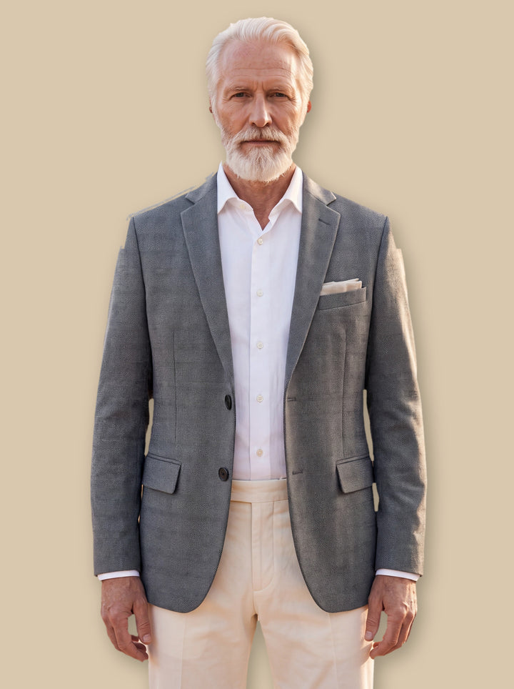Oakley blazer suit in Grey, studio - Gentlemens Manor
