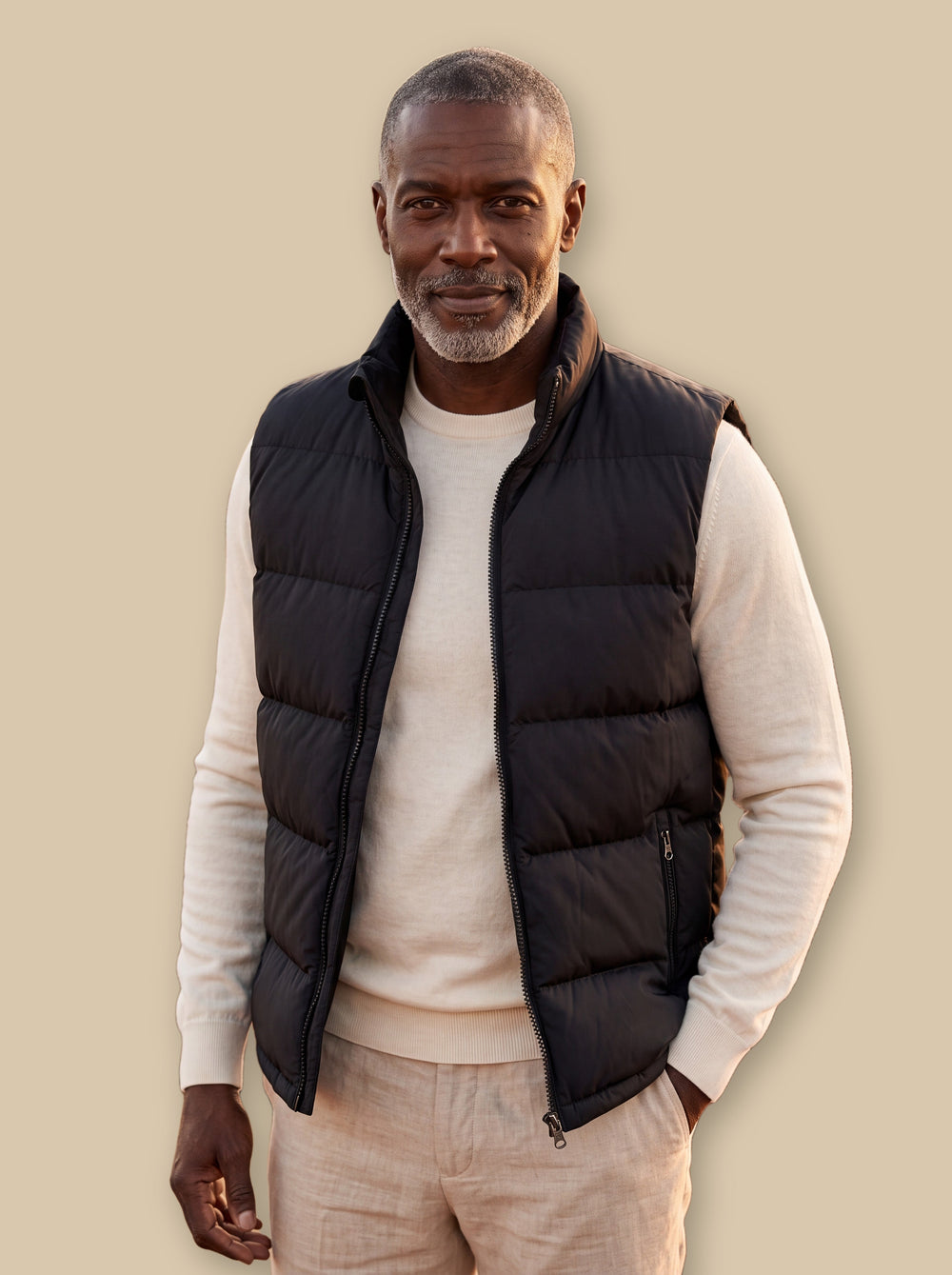 Odell vest in Black, studio - Gentlemens Manor