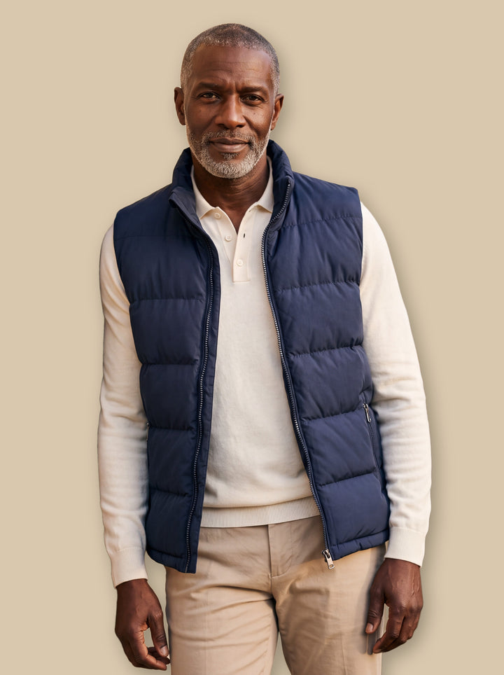 Odell vest in Navy, studio - Gentlemens Manor