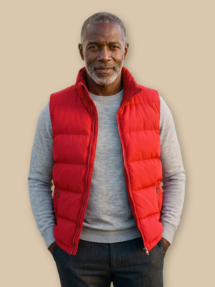 Odell vest in Red, studio - Gentlemens Manor