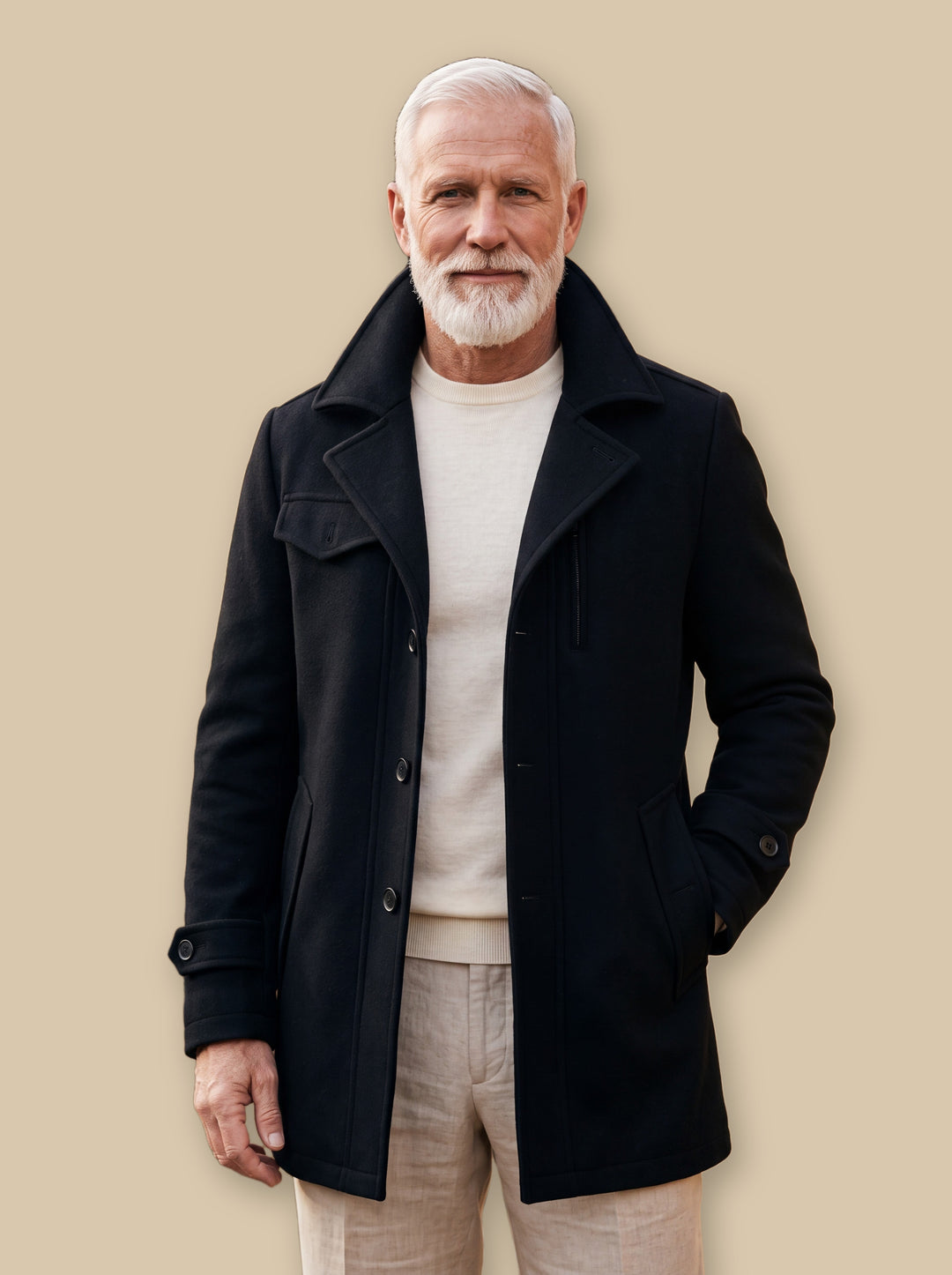 Orin jacket in Black, studio - Gentlemens Manor