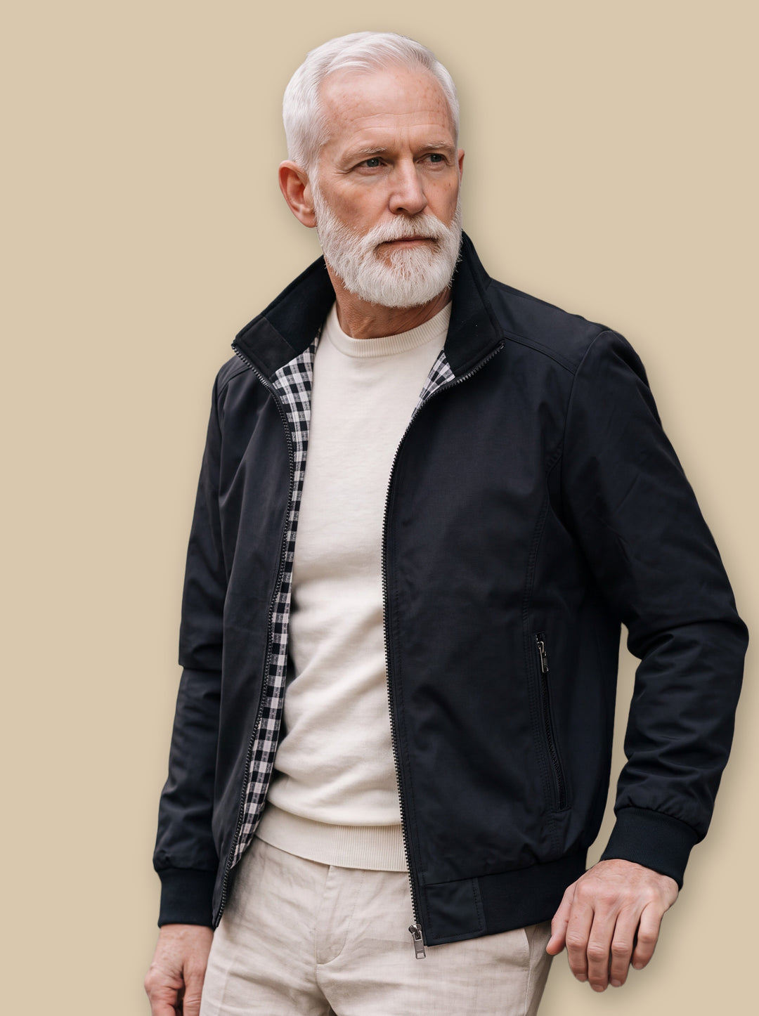 Orville jacket in Black, studio - Gentlemens Manor