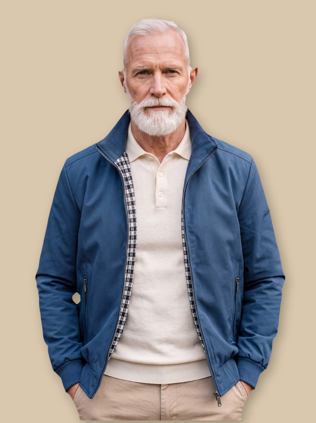 Orville jacket in Blue, studio - Gentlemens Manor