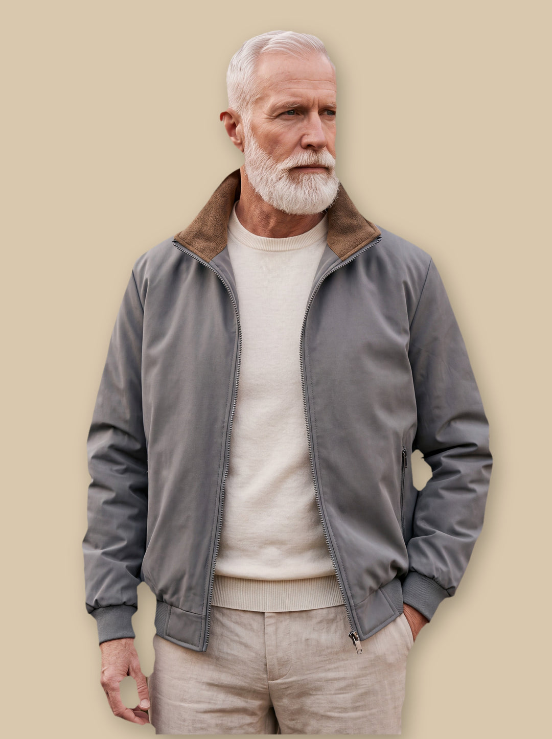Osborn jacket in Grey, studio - Gentlemens Manor