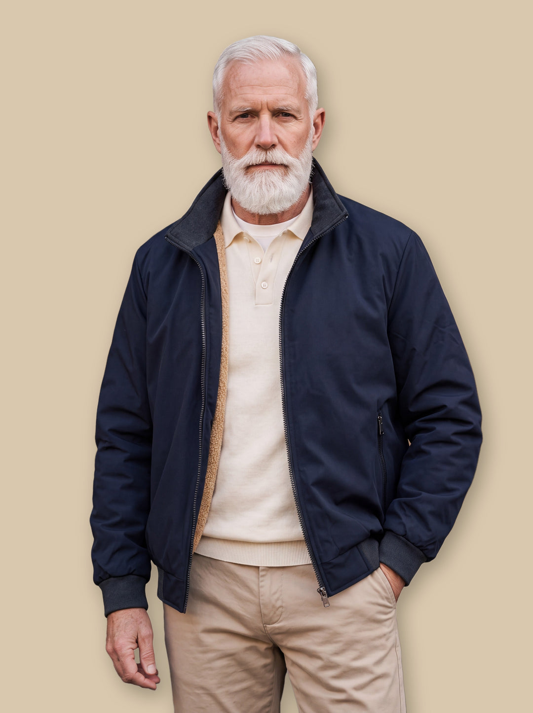 Osborn jacket in Navy, studio - Gentlemens Manor