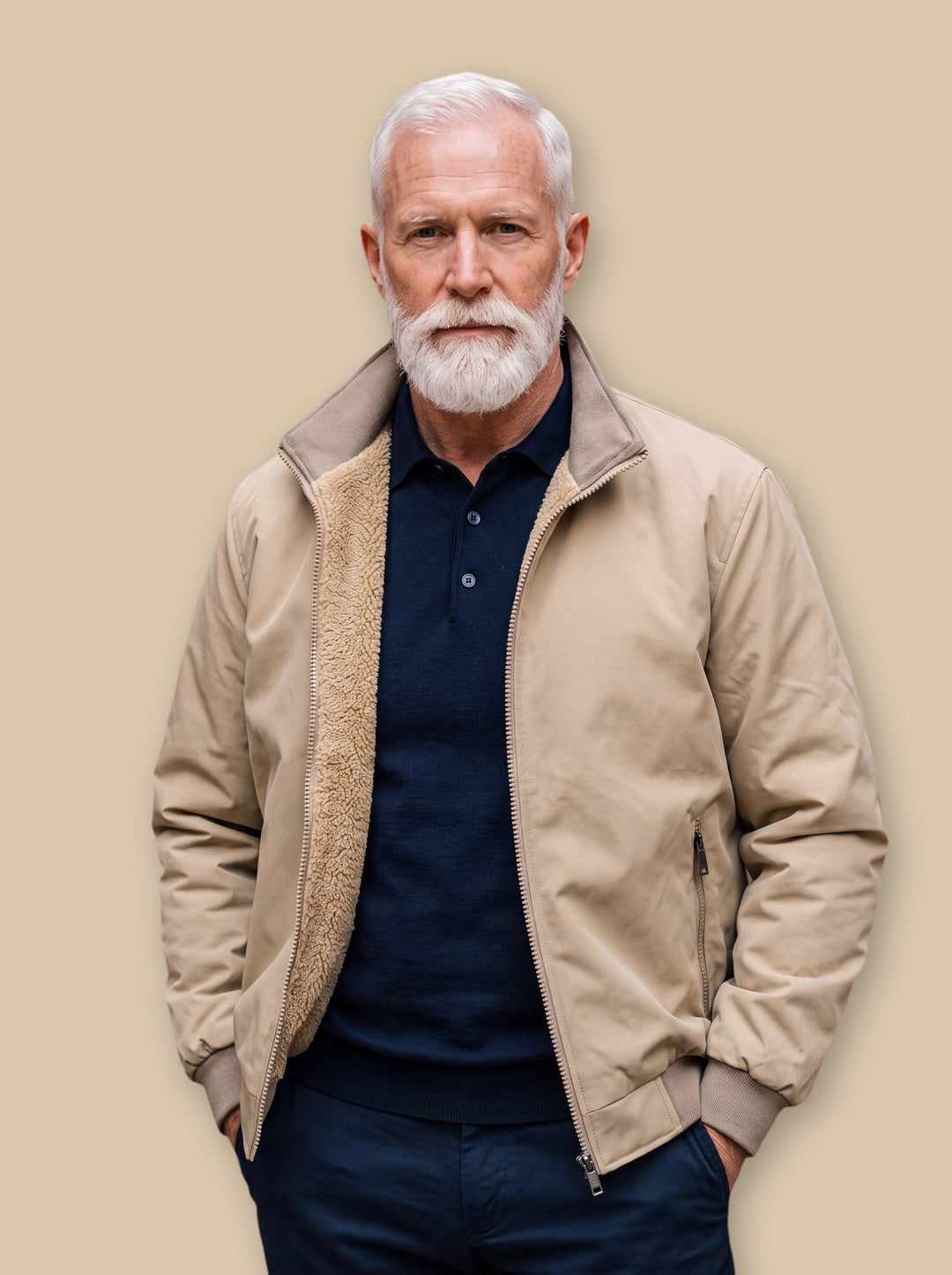 Osborn jacket in Sand, studio - Gentlemens Manor