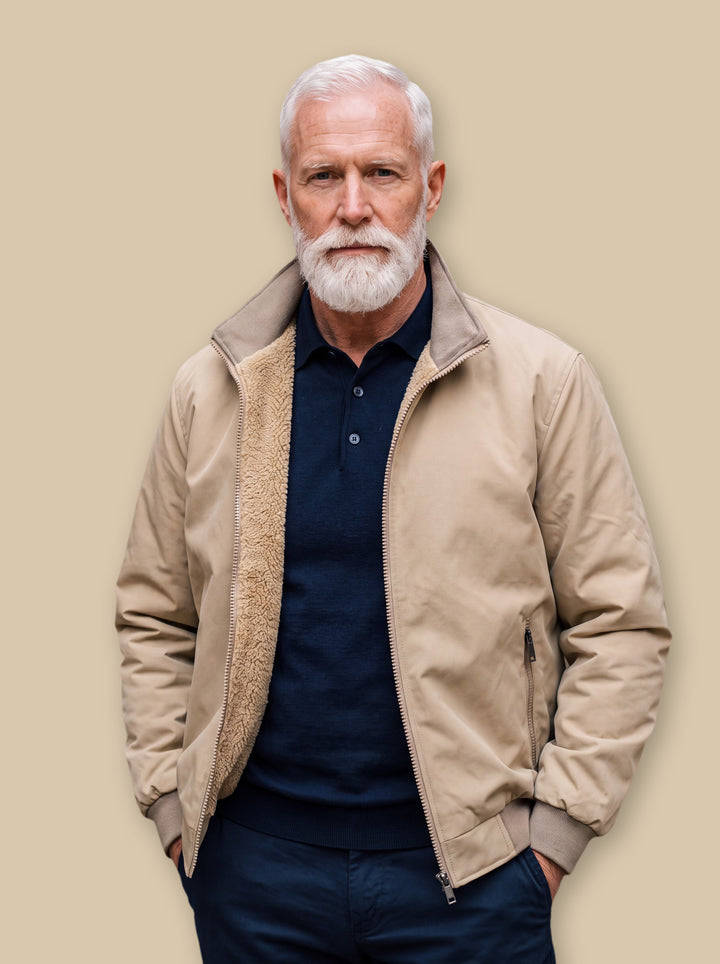 Osborn jacket in Sand, studio - Gentlemens Manor