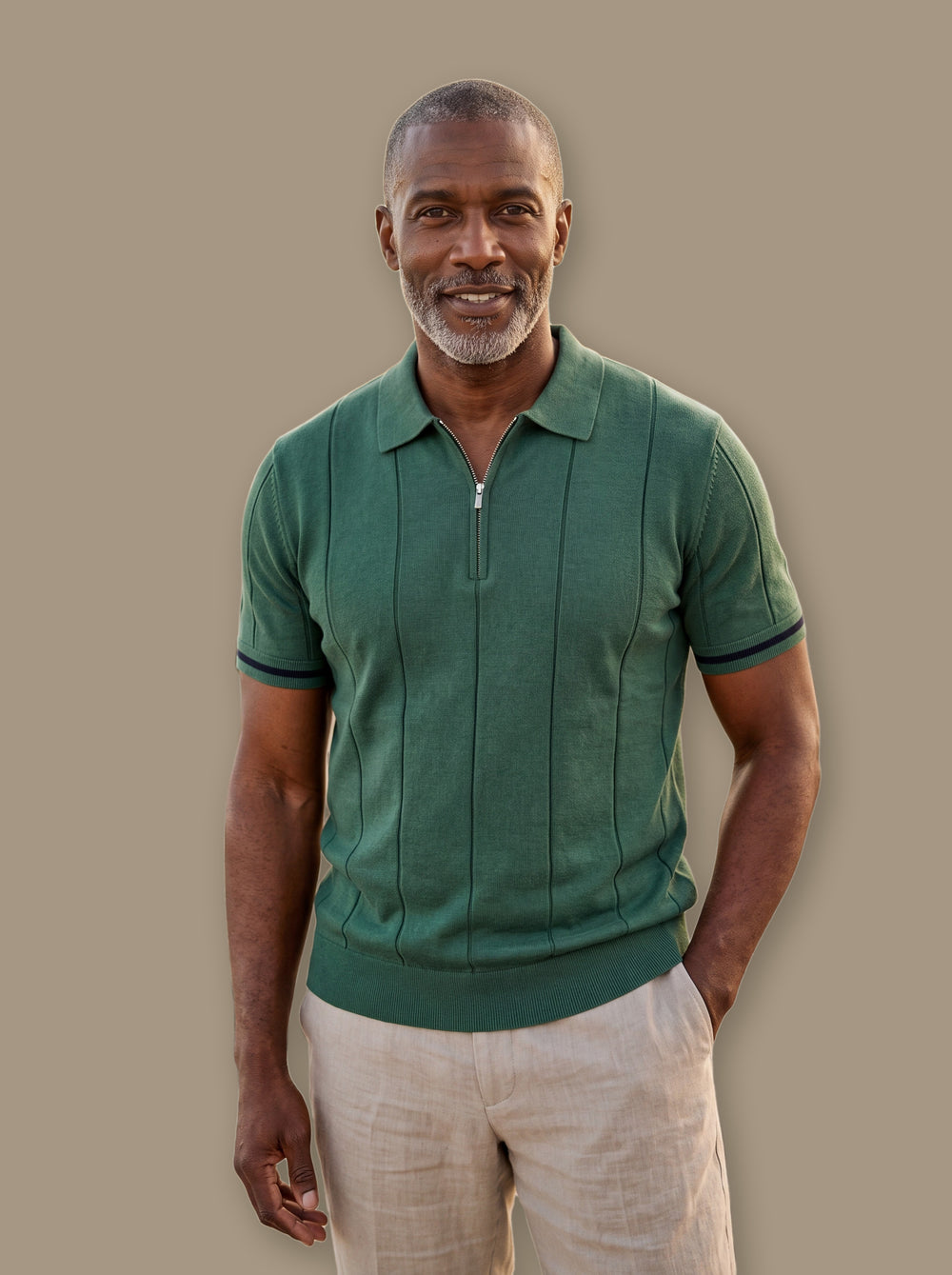 Otis polo shirt in Green, studio - Gentlemens Manor
