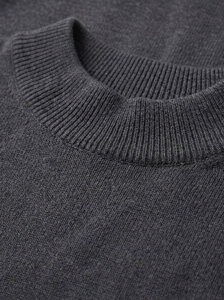 Oxley relaxed mock neck sweater, fabric close up, Gentlemens Manor