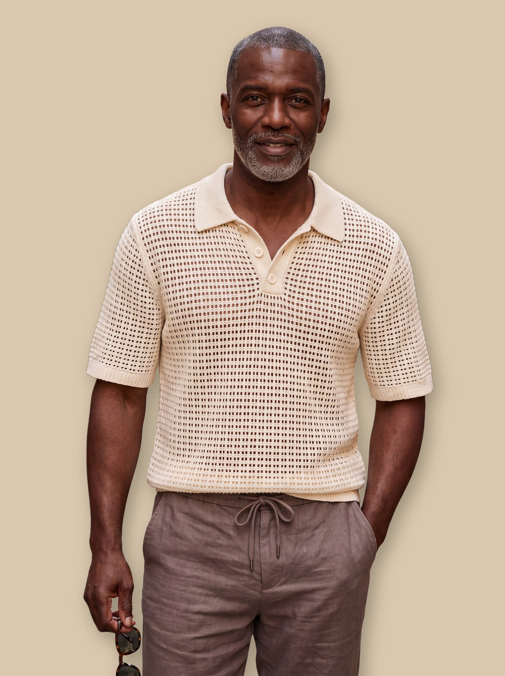 Palmer polo shirt in Beige, studio - Gentlemens Manor