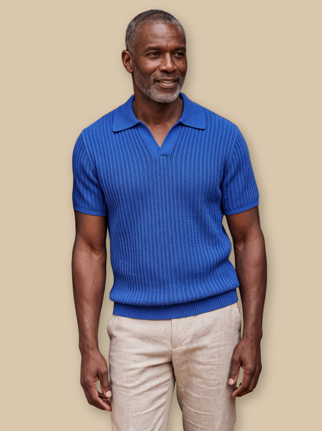 Palmer polo shirt in Blue, studio - Gentlemens Manor