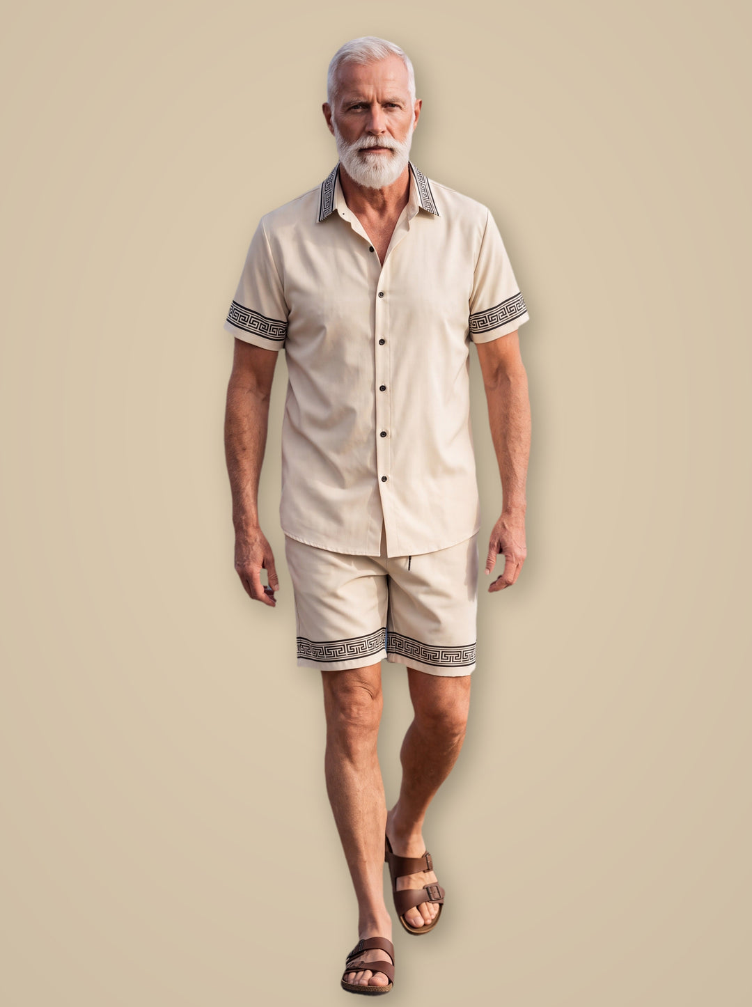 Parker two piece set in Cream, studio - Gentlemens Manor