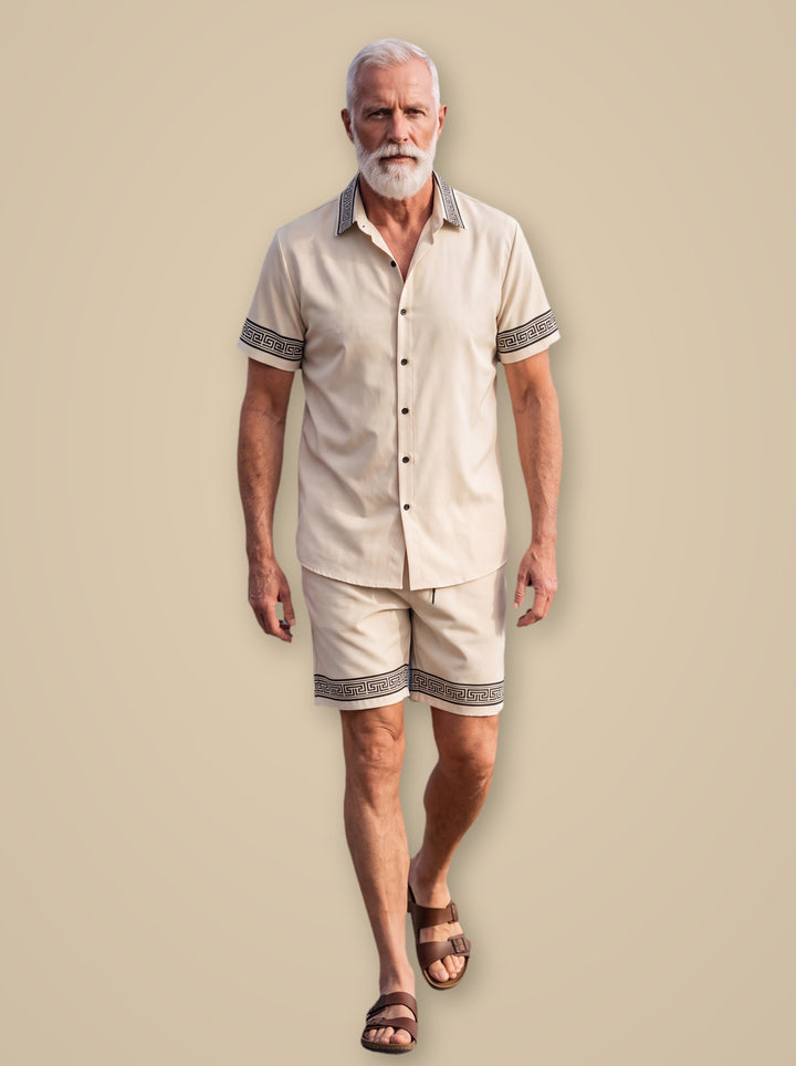 Parker two piece set in Cream, studio - Gentlemens Manor
