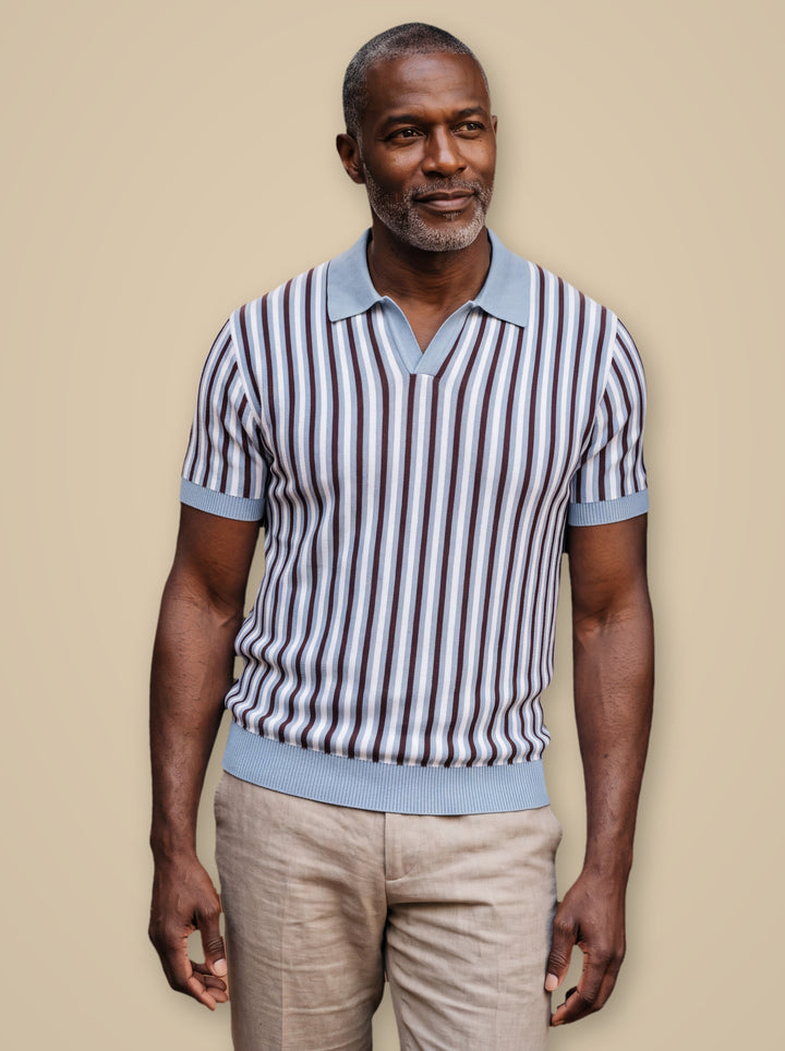 Patrick polo shirt in Light Blue, studio - Gentlemens Manor
