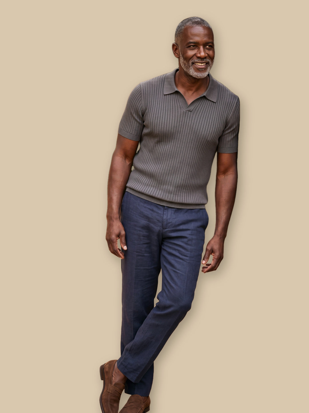 Paul polo shirt in Grey, studio - Gentlemens Manor