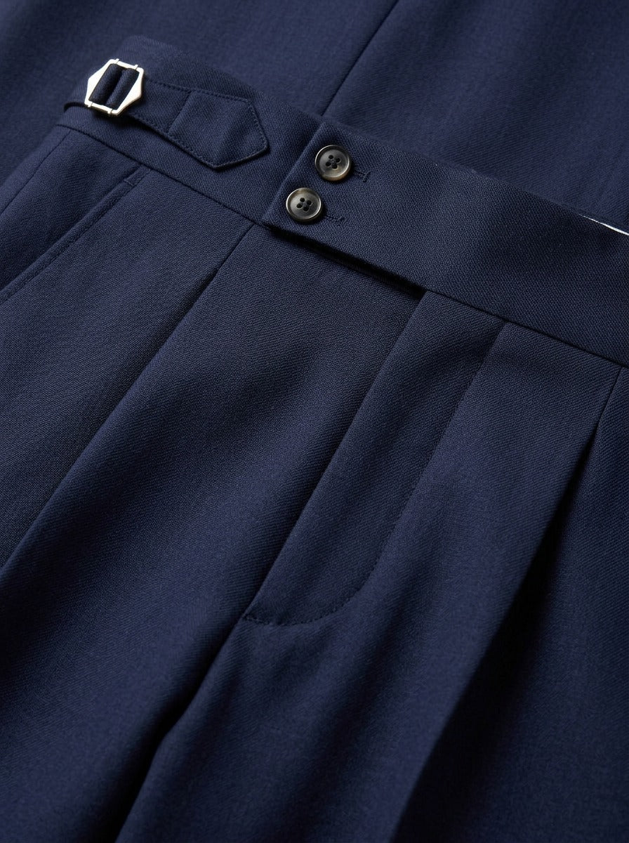 Paxton pleated trousers, fabric close up, Gentlemens Manor