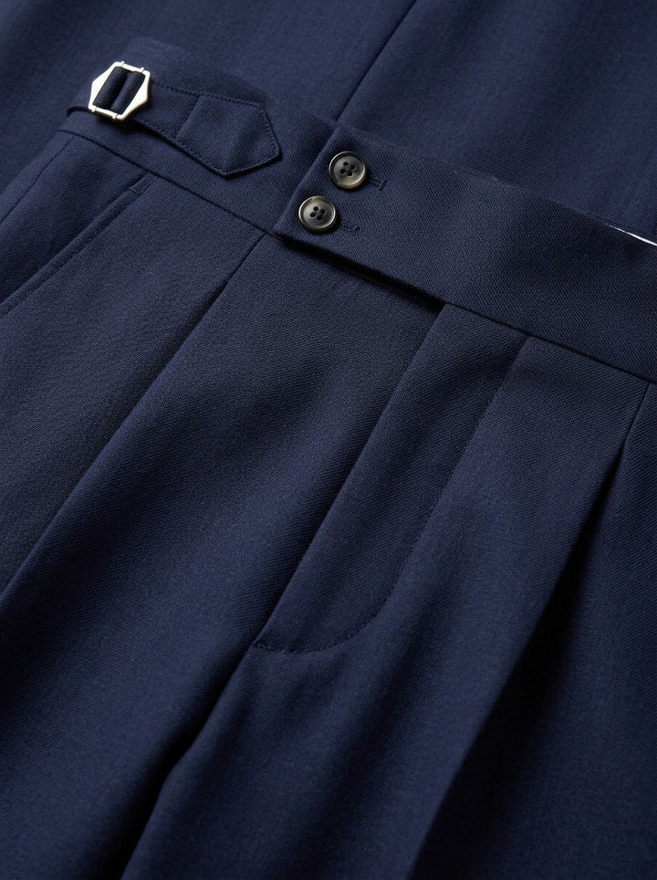 Paxton pleated trousers, fabric close up, Gentlemens Manor
